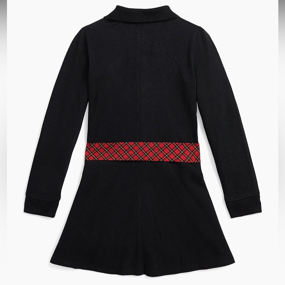 Polo Ralph Lauren Big Girls Plaid-Sash Knit Oxford Dress Size L(10- 12) NWT - Picture 3 of 9